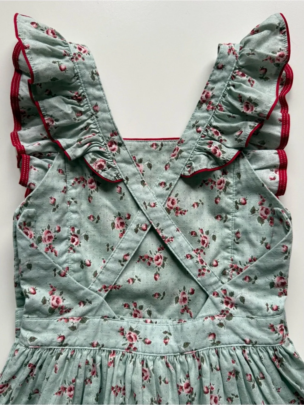 Ralph Lauren Girls Floral Linen-Cotton Dress - Size 6